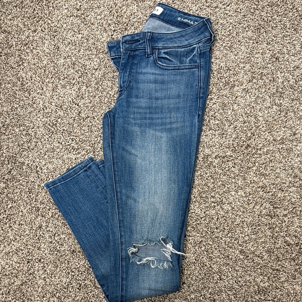 DL1961 Women's Distressed Skinny Jeans - Blue